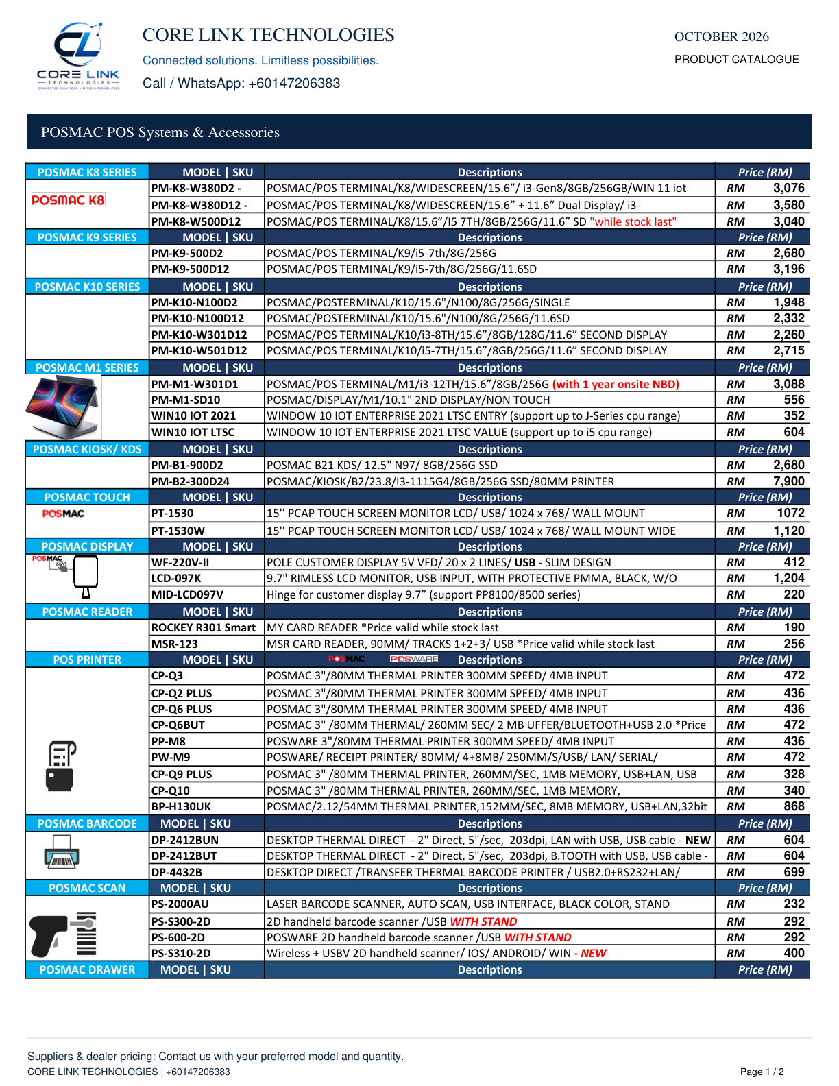 POSMAC systems & accessories · Page 1